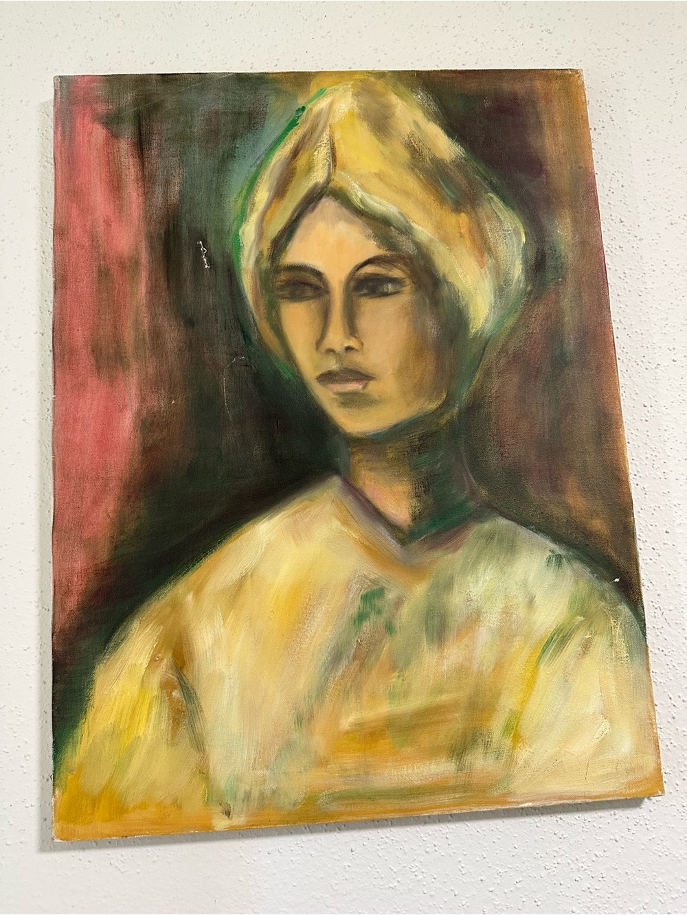 “PORTRAIT OF A LADY” oil on canvas from the 1970’s 24” x 18”
